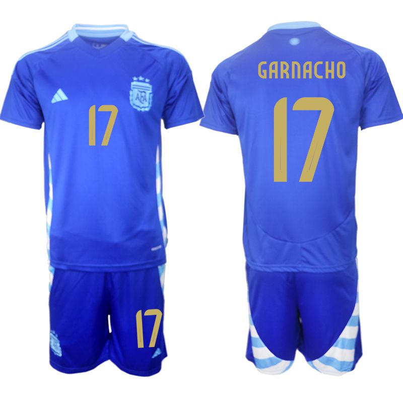 Men 2024-2025 Season Argentina away blue #17 Soccer Jersey->argentina jersey->Soccer Country Jersey